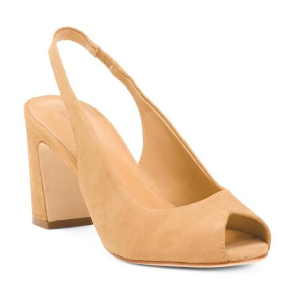 BERNARDO Made In Brazil Suede Adell Slingback Heels